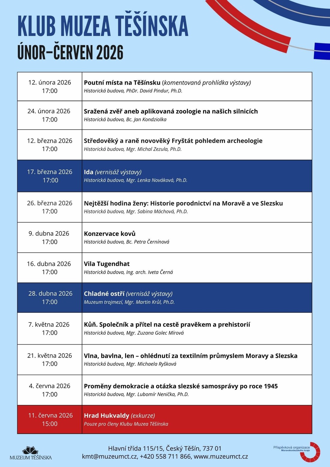 Klub Muzea Těšínska ledenčerven 2024